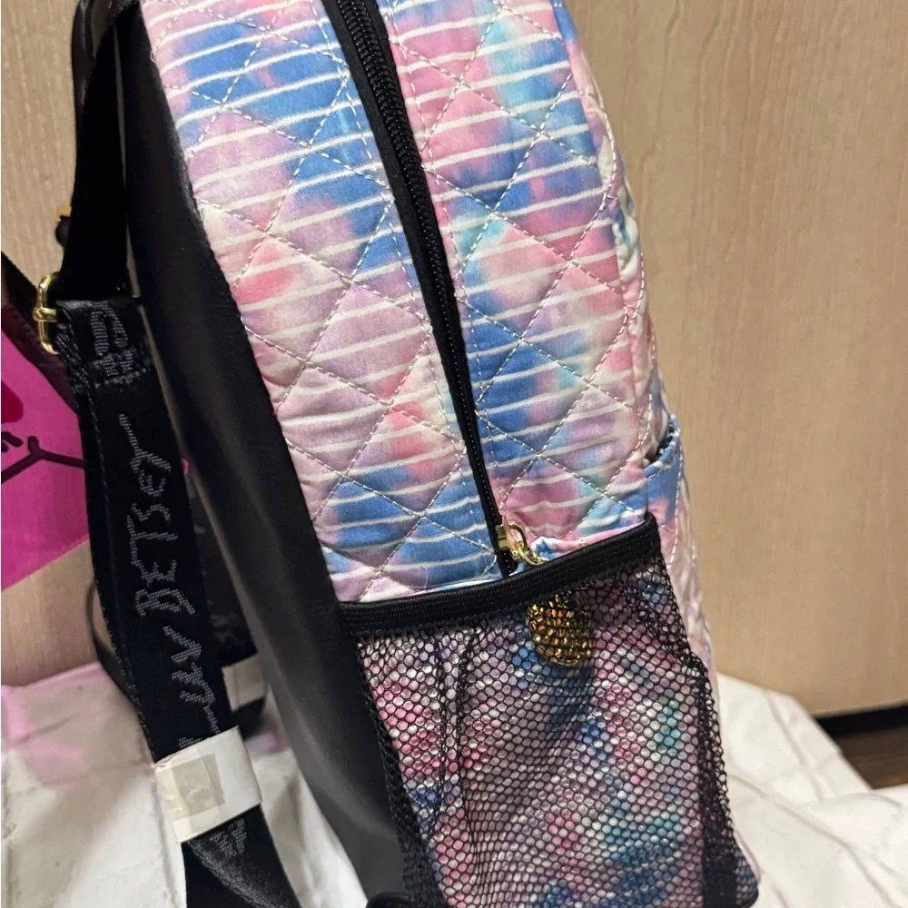 Betsey Johnson Colorful Heart Pattern Backpack